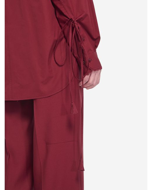 Camicia Con Laccetti di Gucci in Red