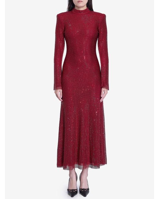 self portrait red long sleeve dress Self-Portrait Women's Pink Long Sleeve Lace Mini Dress Size 4