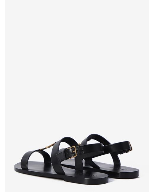 Saint Laurent Black Cassandre Sandals for men