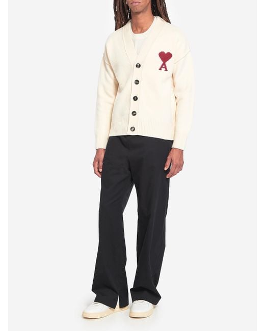 AMI Natural Ami De Coeur Cardigan for men