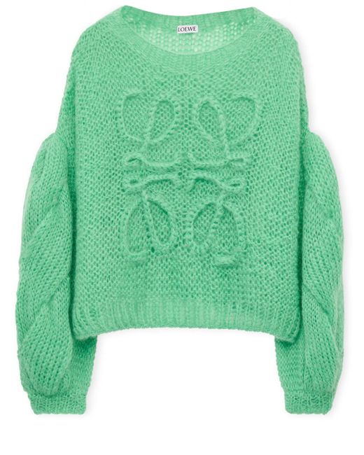 Loewe Green Anagram Mohair Sweater