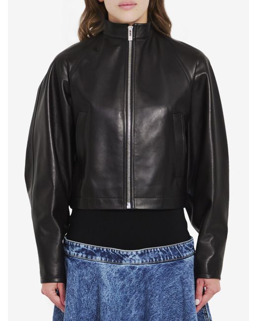Alaïa Black Round Leather Jacket