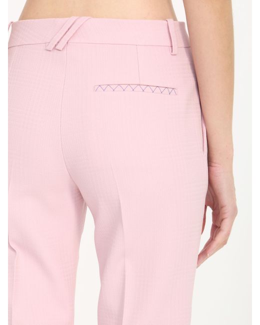 Burberry Pink Wool Tailored Trousers