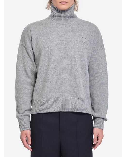 Maglia Collo Alto Ami De Coeur di AMI in Gray da Uomo