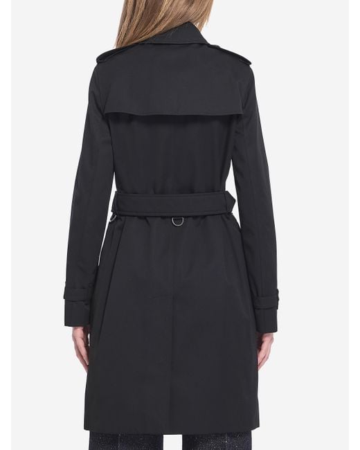 Burberry Blue Heritage Kensington Trench Coat