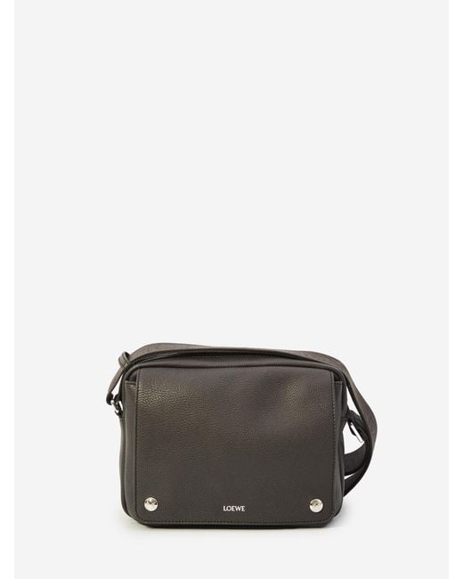 Loewe Gray Pebble Messenger Bag Medium for men