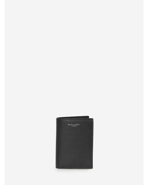 Saint Laurent White Leather Compact Wallet for men