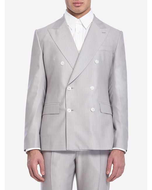 Dolce & Gabbana Gray Deconstructed Twopiece Suit for men