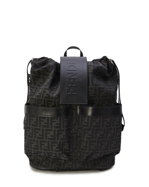 Fendi Black Strike Medium Backpack for men