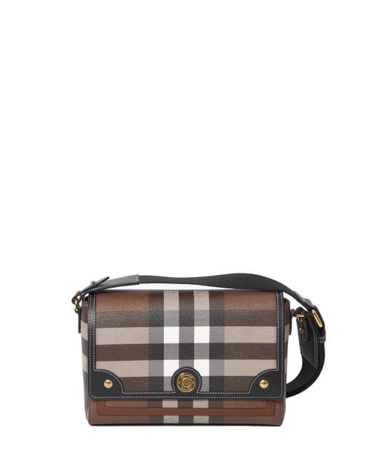 Burberry Gray exaggerated Check Note Bag