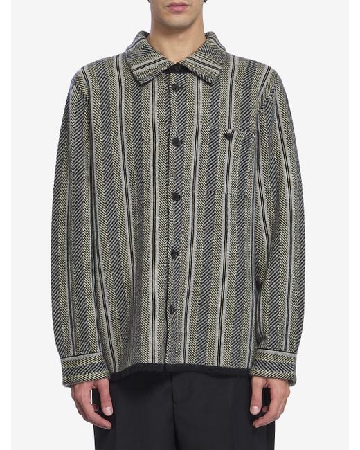 Guest In Residence Gray Stripe Work Shirt
