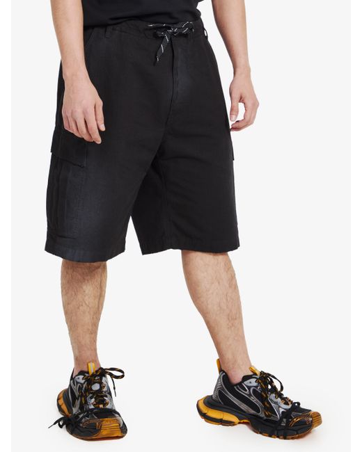 Balenciaga Black Oversized Bermuda Shorts for men