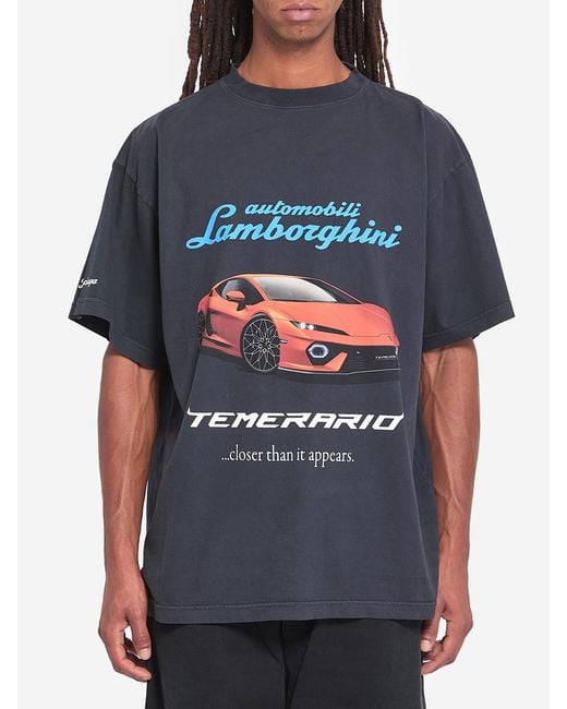 Balenciaga Gray Lamborghini Tshirt for men