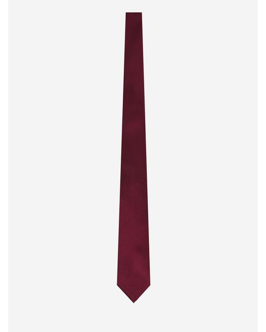Saint Laurent Purple Silk Satin Tie for men