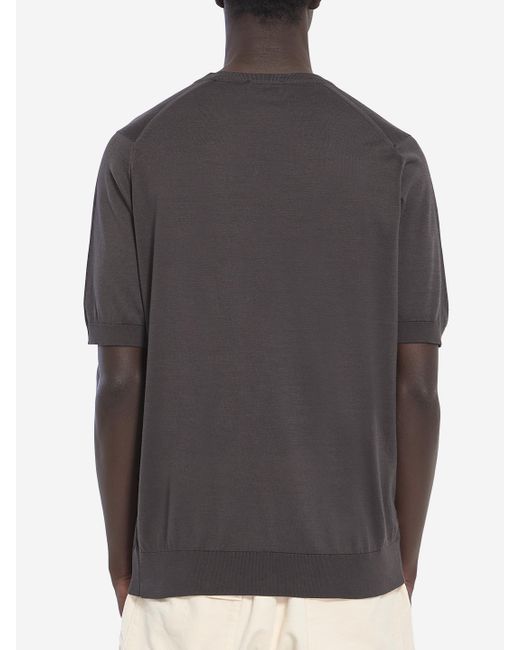 Tshirt Kempton di John Smedley in Gray da Uomo