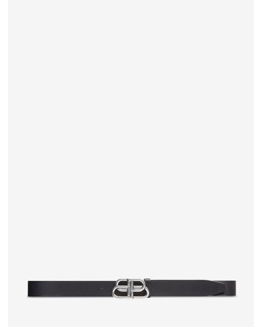 Balenciaga White Bb Belt for men