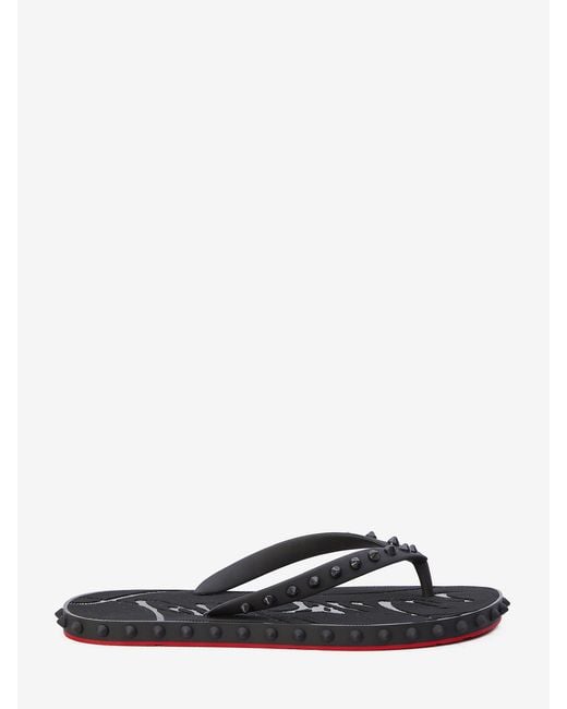 Christian Louboutin White Super Loubi Flip Flops