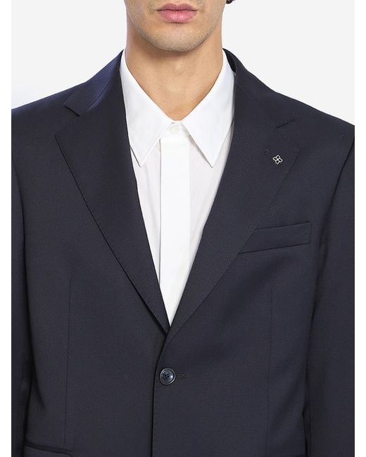 Tagliatore Blue Singlebreasted Suit for men