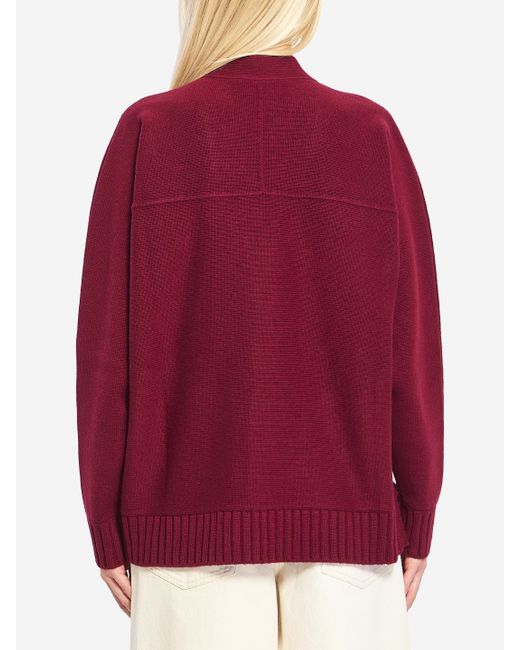 Cardigan Con Morsetto di Gucci in Red