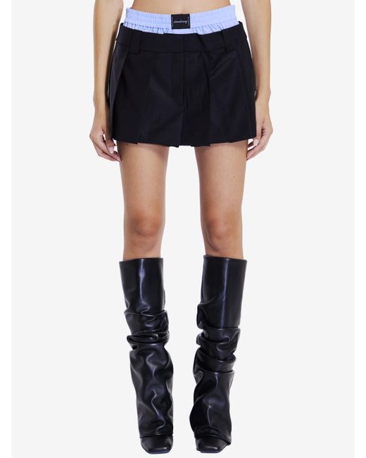 Alexander Wang Blue Prestyled Skort With Boxer