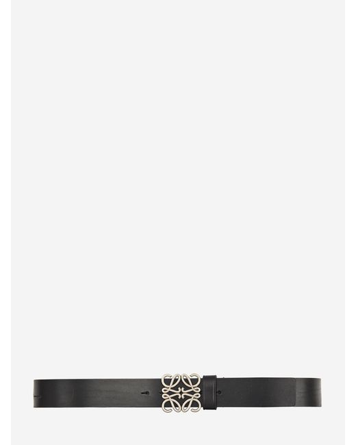 Loewe White Anagram Chunky Belt for men