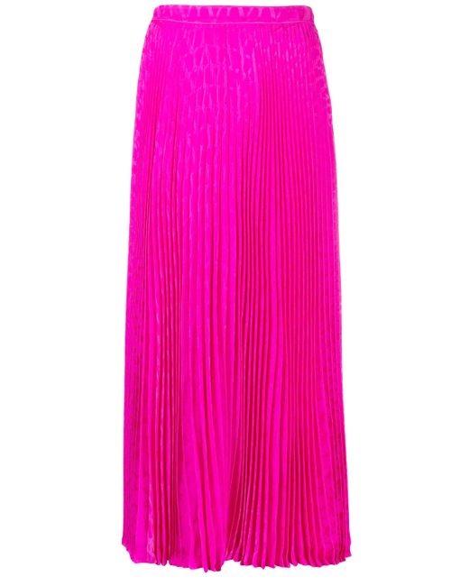 Valentino Garavani Pink Toile Iconographe Silk Skirt