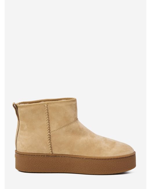 Hogan Brown Shearling Ankle Boots