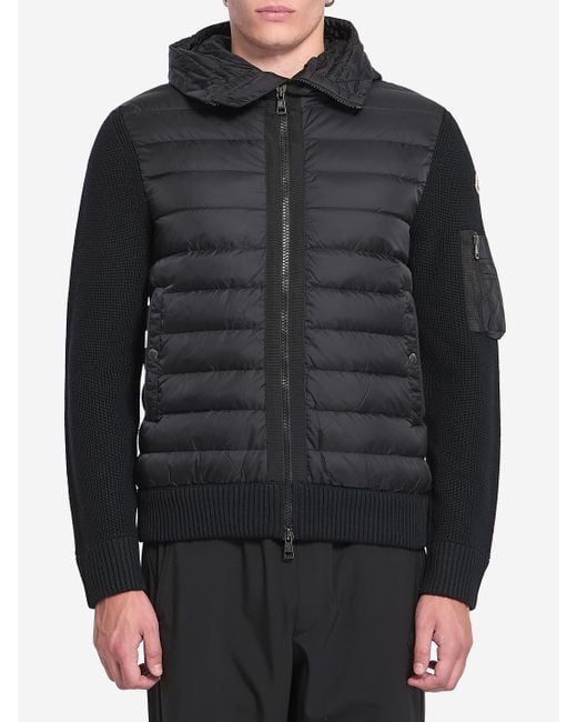 Moncler Black Tricot Jacket for men