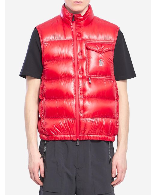 Moncler Red Uychi Packable Padded Vest for men