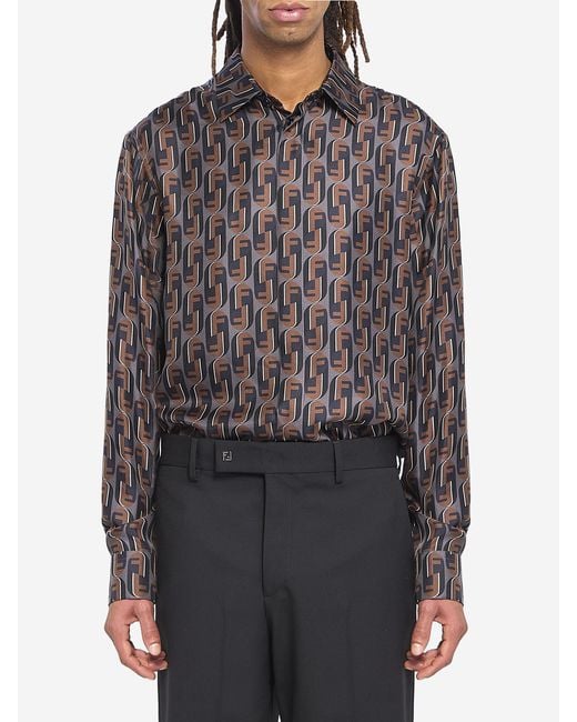 Camicia di Fendi in Gray da Uomo