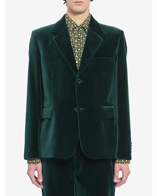 Gucci Green Velvet Jacket for men