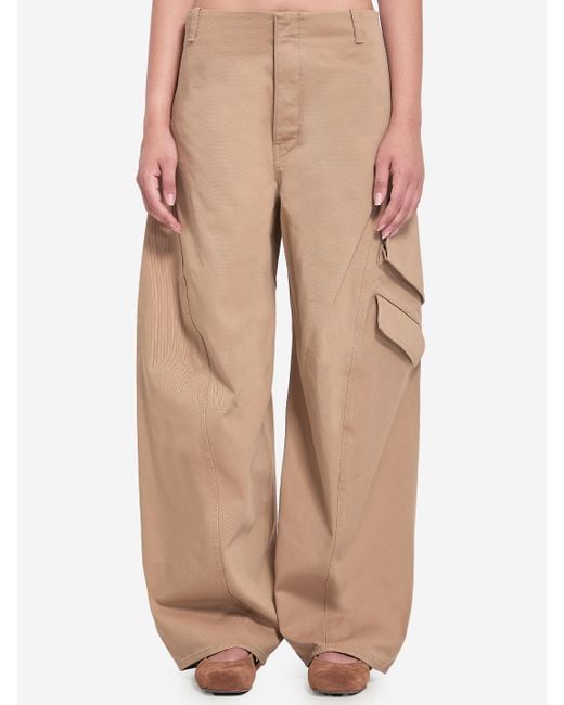 Alaïa Natural Rounded Cargo Trousers