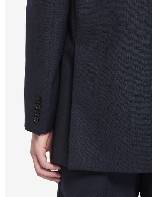 Saint Laurent Blue Doublebreasted Wool Jacket for men