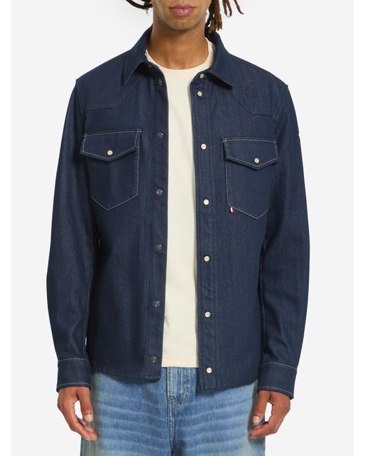 Moncler Blue Denim Overshirt for men