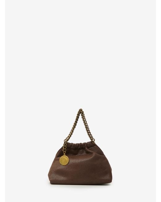 Stella McCartney Brown Falabella Mini Drawstring Bag