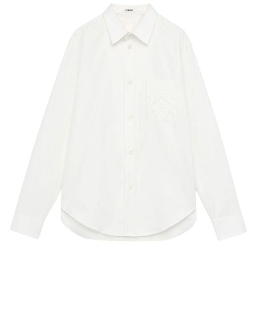 Loewe White Cotton Shirt for men
