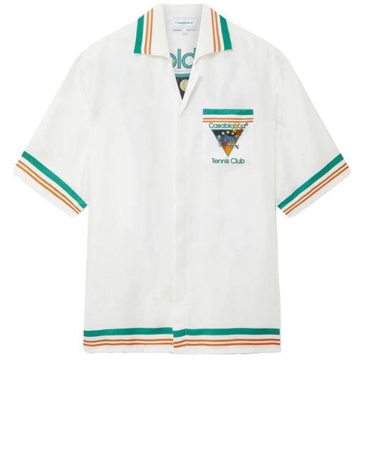 CASABLANCA White Tennis Club Icon Shirt for men