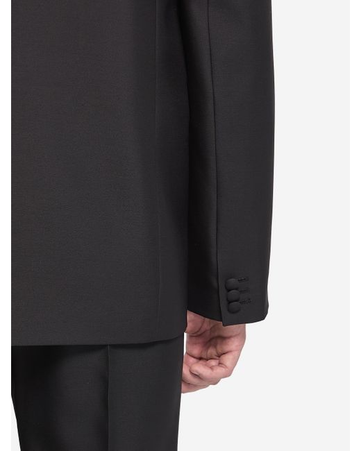 Loewe Black Wool And Silk Jacket for men