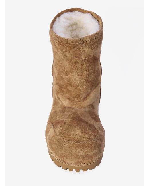 Balenciaga Alaska Fur Low Boots in Brown | Lyst Canada