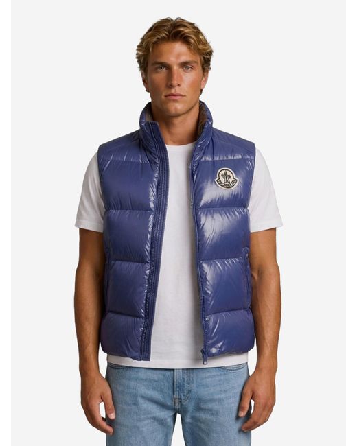 Moncler Blue Belice Padded Gilet for men