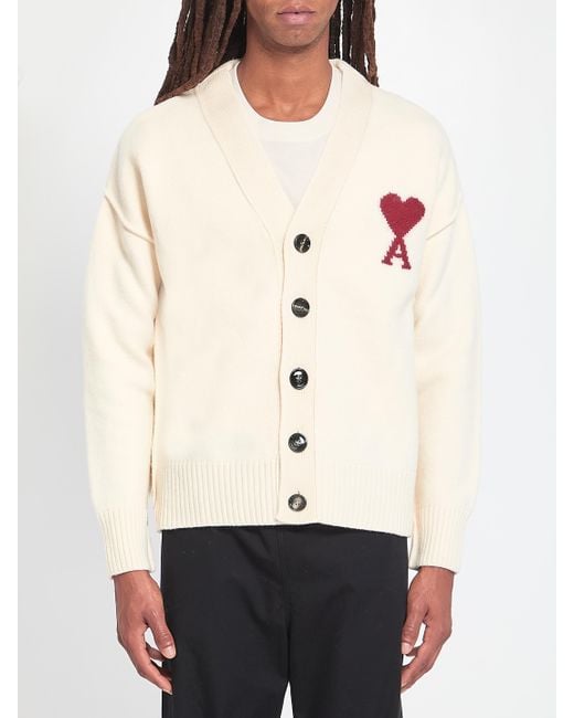 AMI Natural Ami De Coeur Cardigan for men