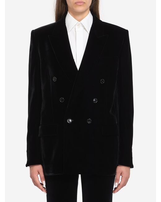Saint Laurent Black Cassandre Jacket