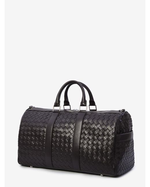 Borsa Da Viaggio Intrecciato di Bottega Veneta in Black da Uomo