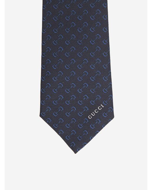 Cravatta Con Morsetto di Gucci in Blue da Uomo