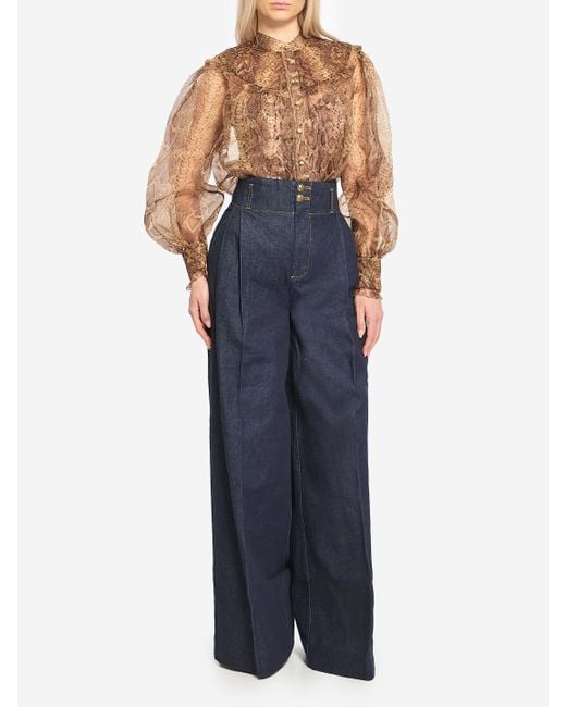 Zimmermann Blue Hypnotic Denim Pant