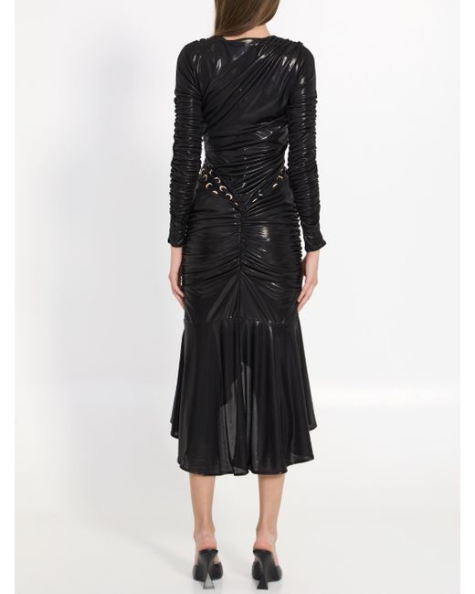 MARINE SERRE Black Regenerated Jersey Dress
