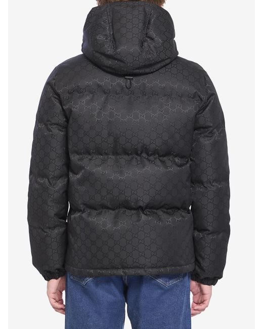Piumino Imbottito Gg Monogram di Gucci in Black da Uomo