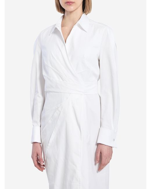 Max Mara White Long Shirt Dress