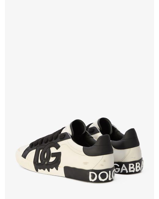 Sneakers portofino vintage di Dolce & Gabbana in Black da Uomo