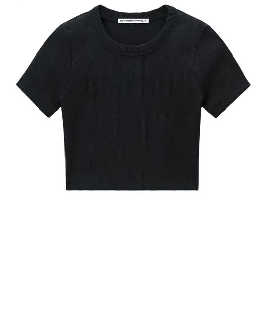 Tshirt Con Logo di Alexander Wang in Black